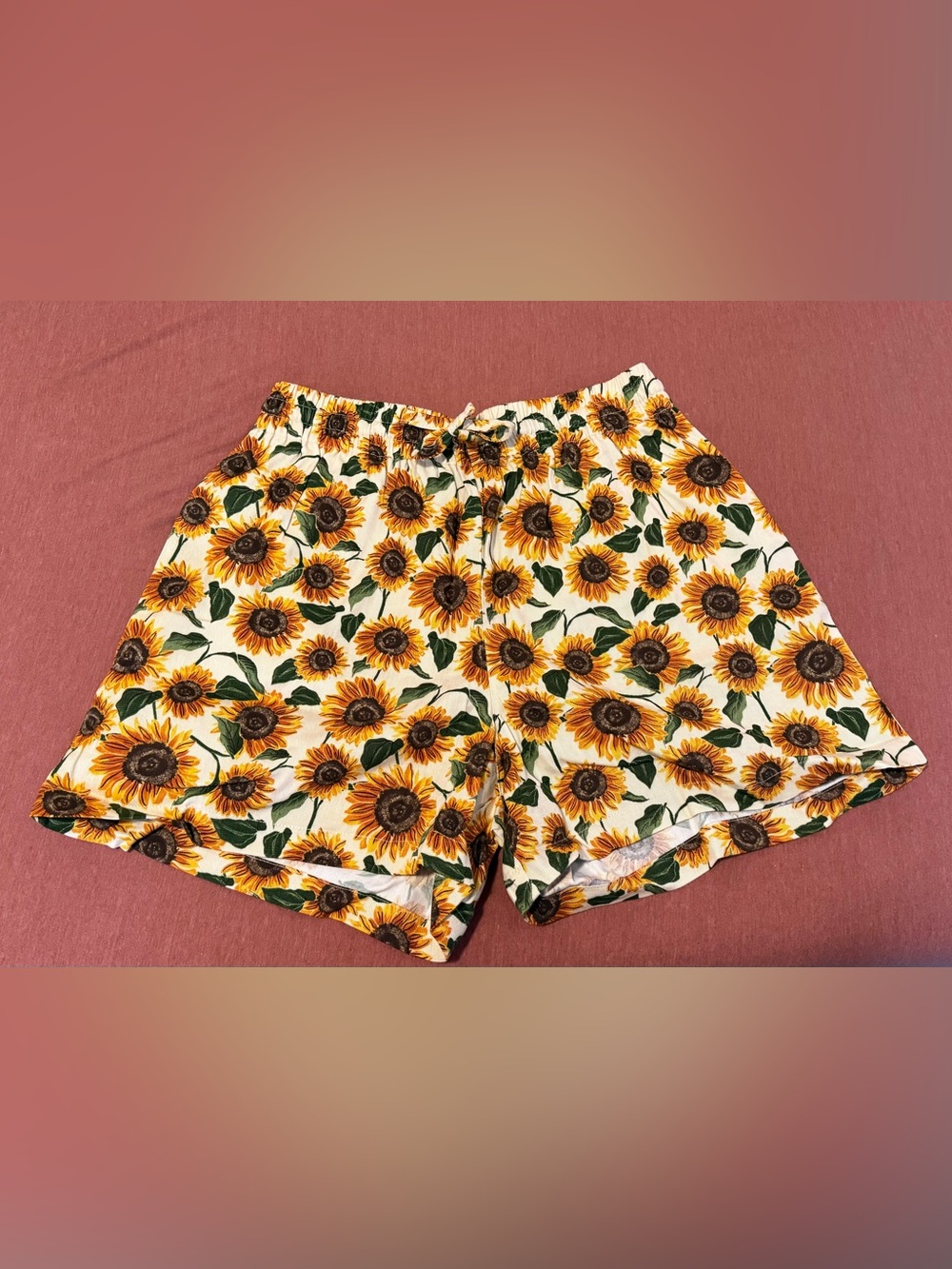 NWOT Lucy & Yak Sunflower Print 100% Organic Cotton Shorts